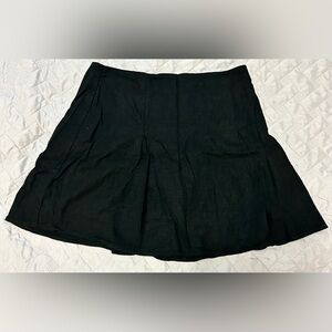Black linen skirt